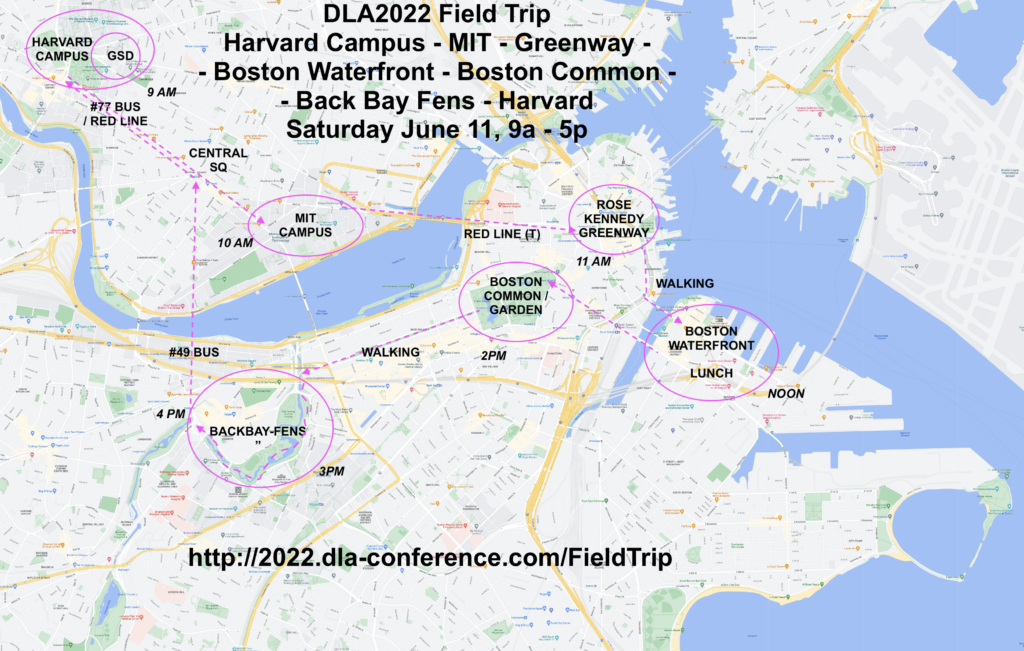 Map of Field Trip Path and Destinations